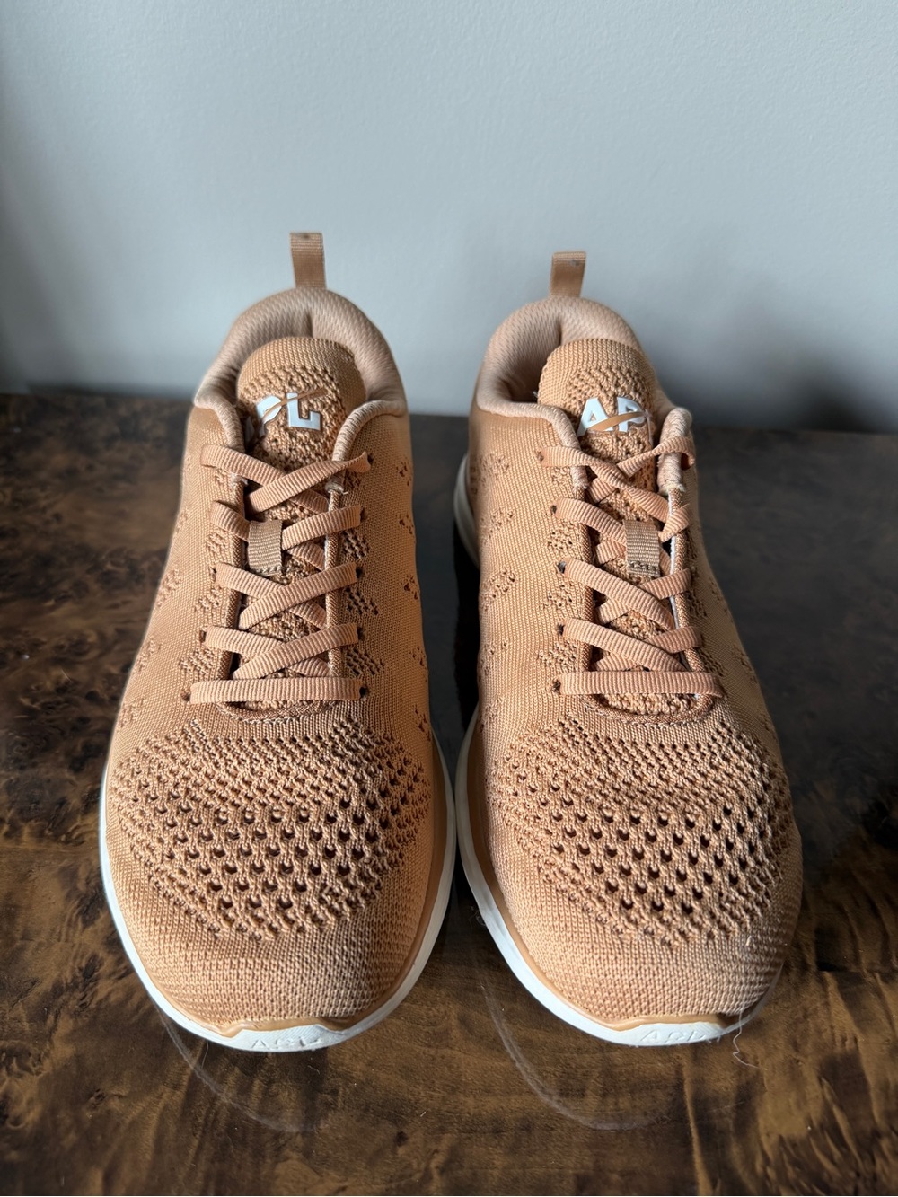 APL Knit Running Sneakers in Camel Brown